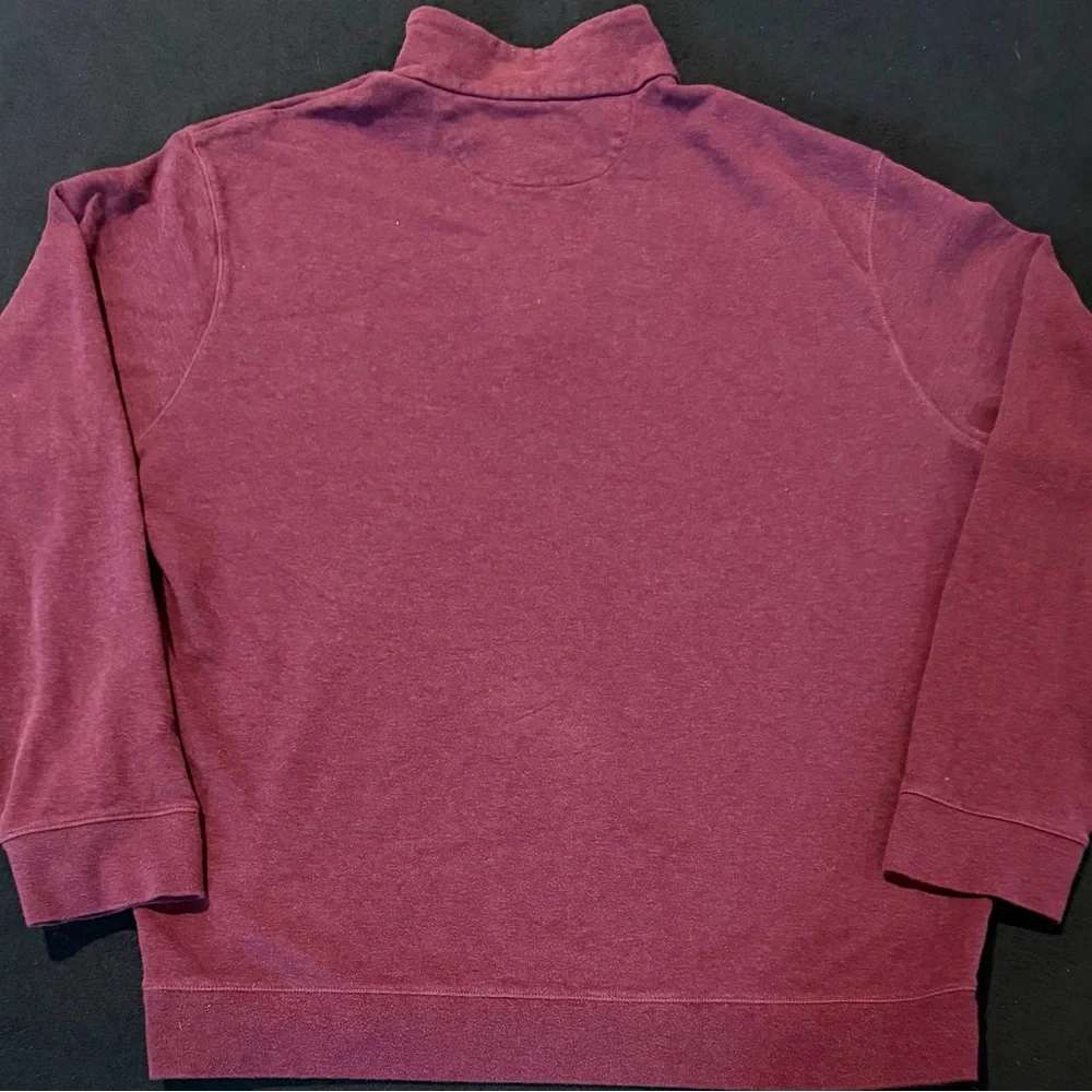 Polo Ralph Lauren Pullover Mens XL‎ Burgundy Quarter Zip Mock Neck Pony Logo